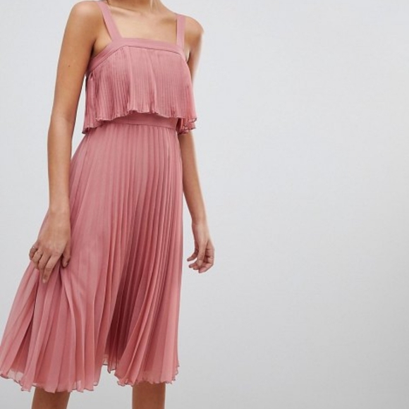 ASOS Dresses & Skirts - ASOS Pleated Chiffon Dress Sz 4